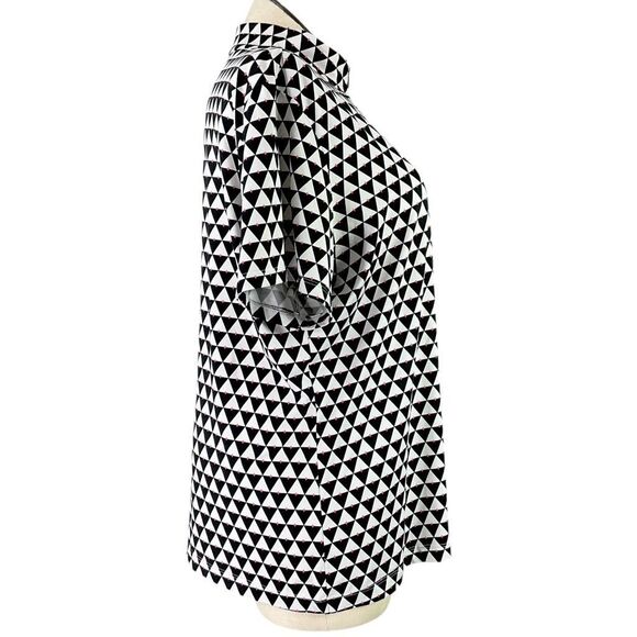 Tail 1/4 Zip Top Women 3X Black White Golf Tennis Short Sleeve Mock Neck Stretch - Picture 6 of 8